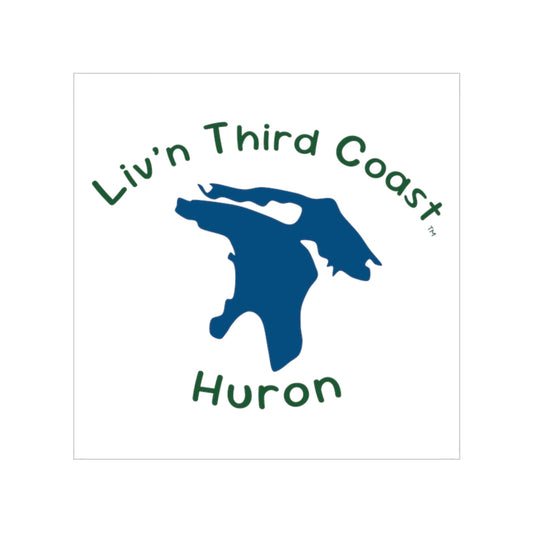 My Coast Lake Huron Transparent Outdoor Sticker, Square, 1pc