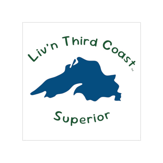 My Coast Lake Superior Transparent Outdoor Sticker, Square, 1pc