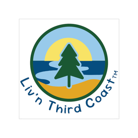 Liv'n Third Coast Transparent Outdoor Sticker, Square, 1pc